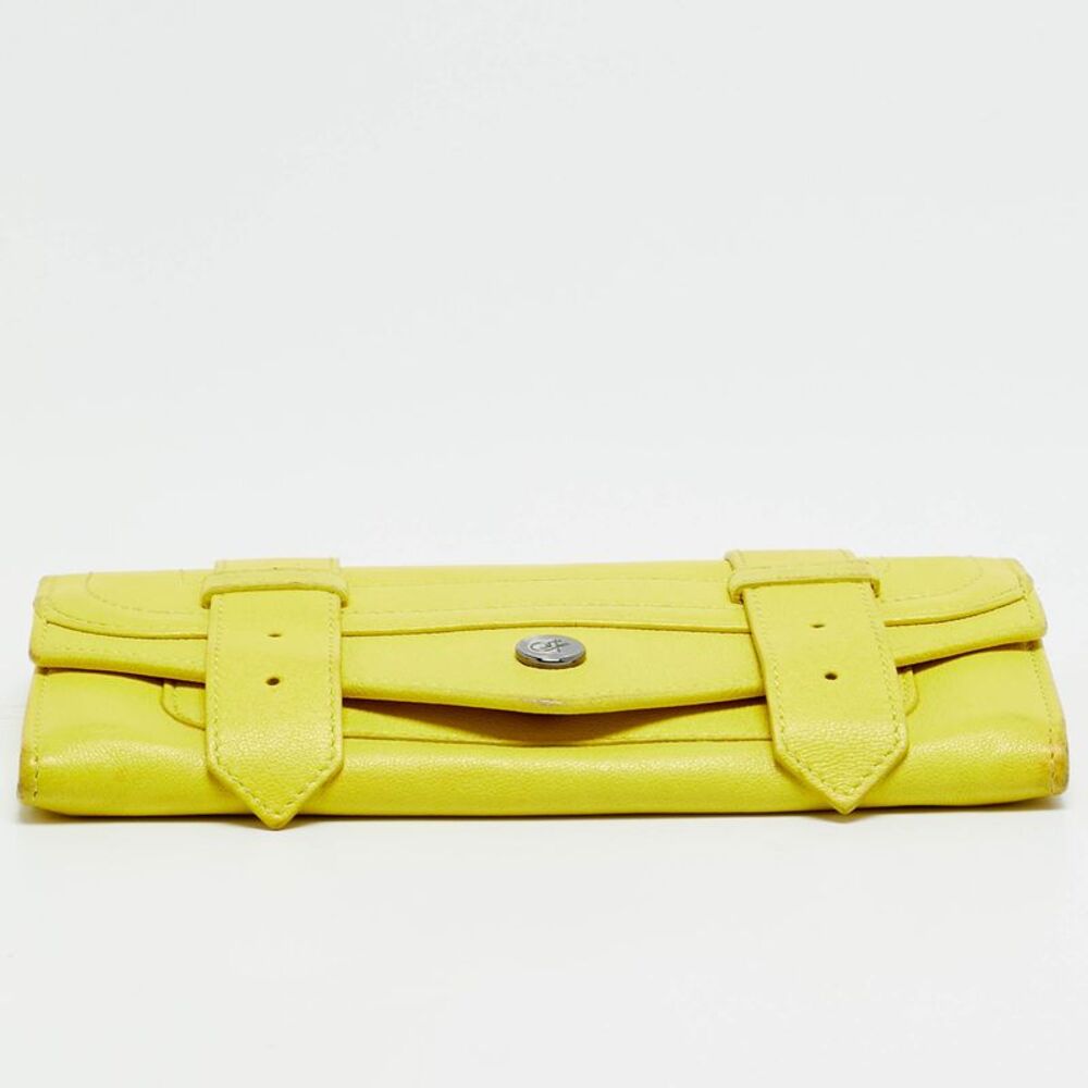 Proenza Schouler Ps1 Lime Yellow Leather Continental Wallet - Picture 7 of 7